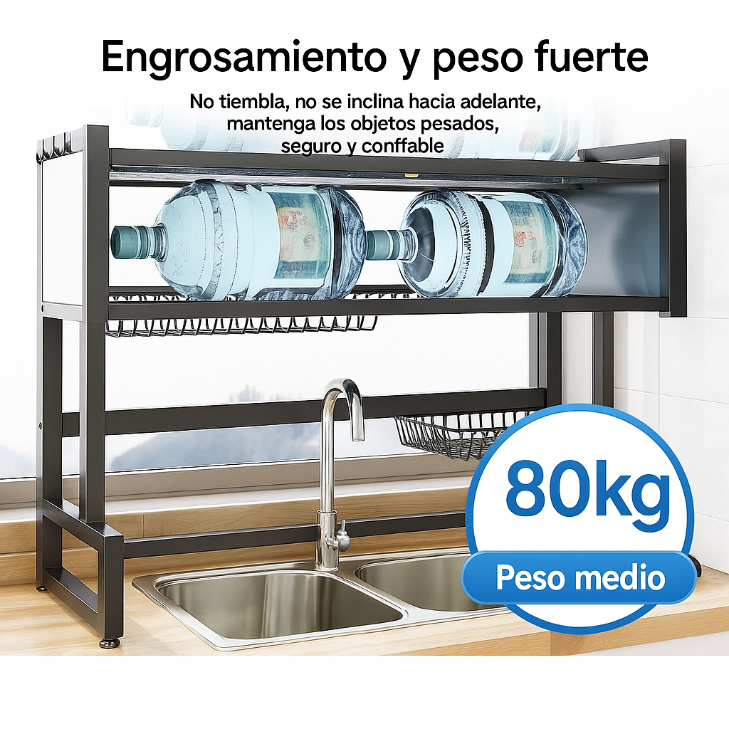 Estante de Cocina 2 en 1 – Escurridor 2 Niveles