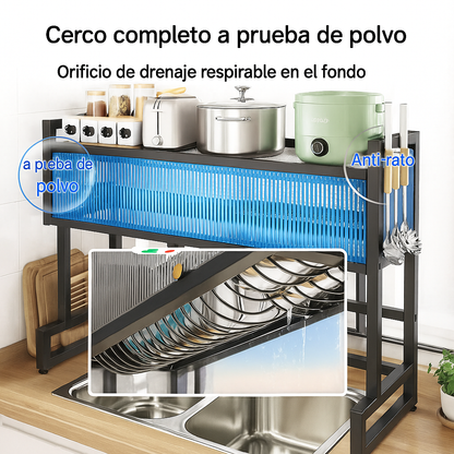 Estante de Cocina 2 en 1 – Escurridor 2 Niveles